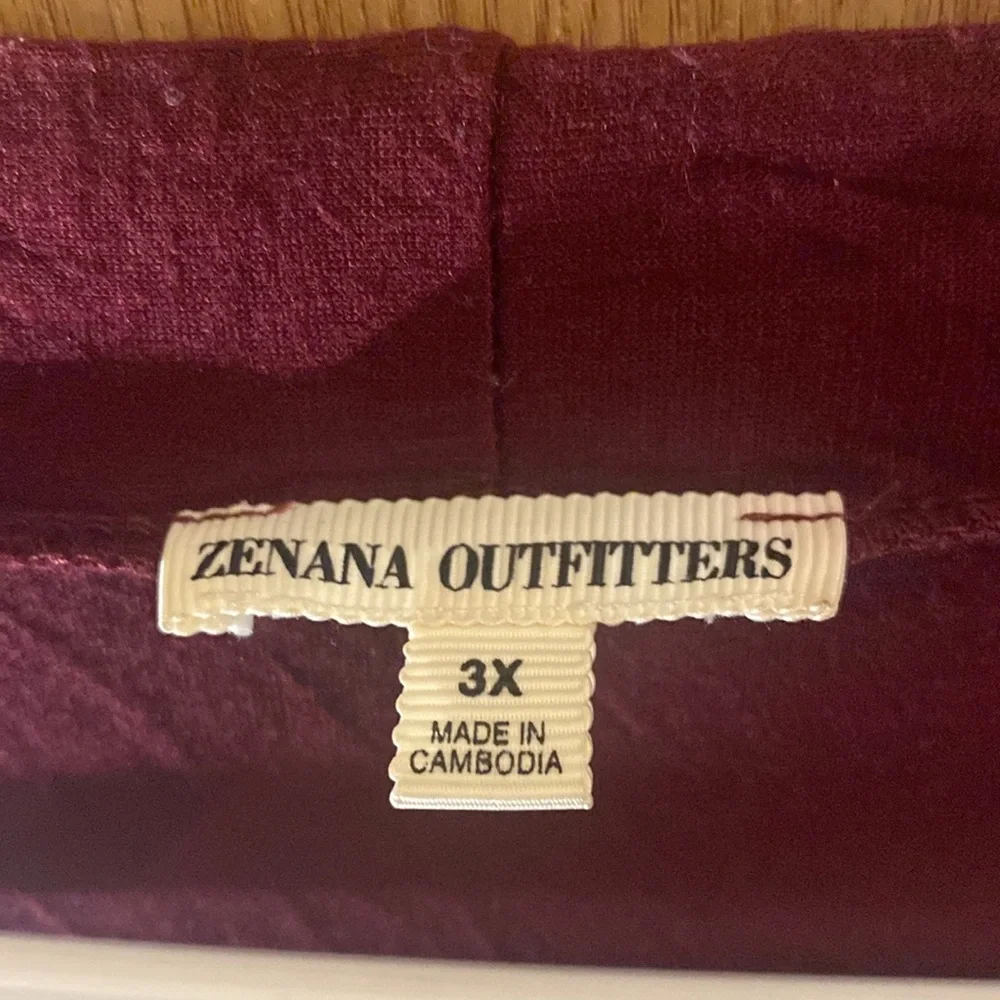 Zenana Outfitters Burgundy Long Sleeve Cardigan - Size 3x - $20 - Picture 3 of 3